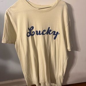 yellow lucky brand tshirt